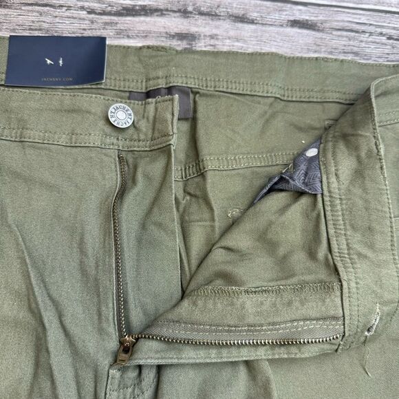 JACHS New York Men's Slim Fit 5-Pocket Pants Stretch Twill 42 x 34 Army Green - Picture 8 of 13